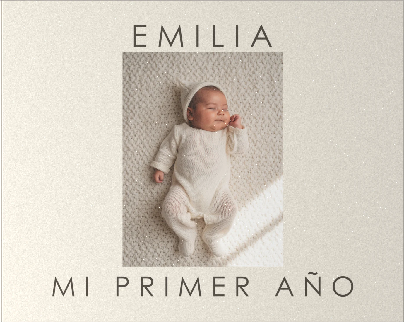 Portada del álbum de muestra de bebé